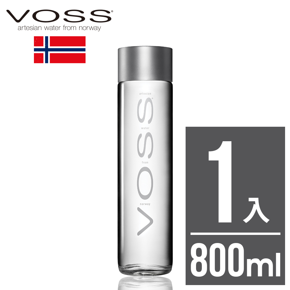 挪威VOSS芙絲極致純淨礦泉水(800ml)-時尚玻璃瓶