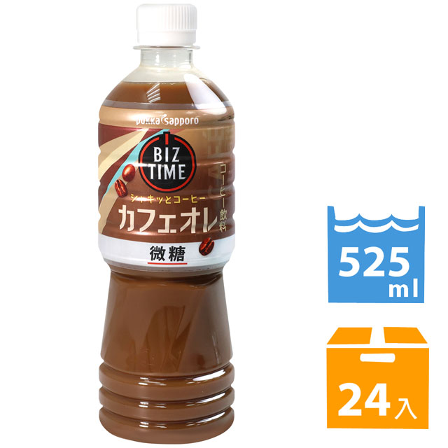 POKKA BIZ TIME咖啡歐蕾-微糖 (525ml*24入)