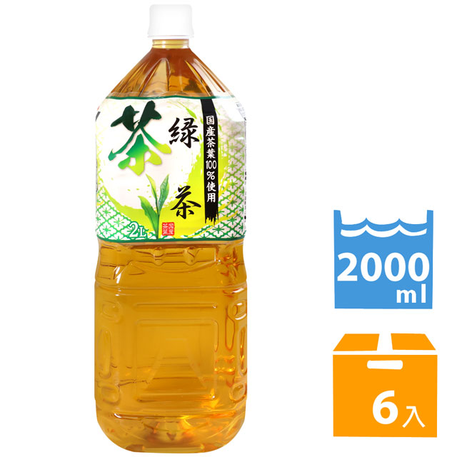 朝日商事 麥凱綠茶 (2000ml*6入)