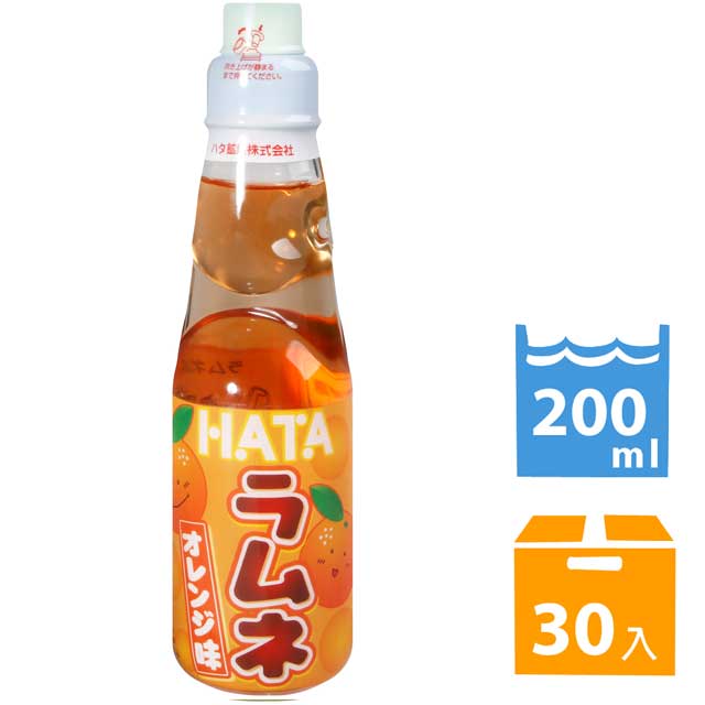 HATA 古早味彈珠汽水-橘子風味 (200ml*30入)