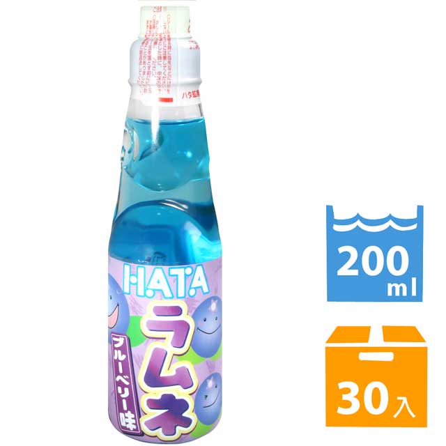 HATA 古早味彈珠汽水-藍莓風味 (200ml*30入)