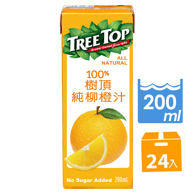 Tree top 樹頂100%柳橙汁200ml*24入