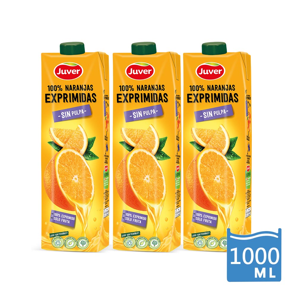 Juver 西班牙茱兒NFC非濃縮還原柳橙汁1LX3