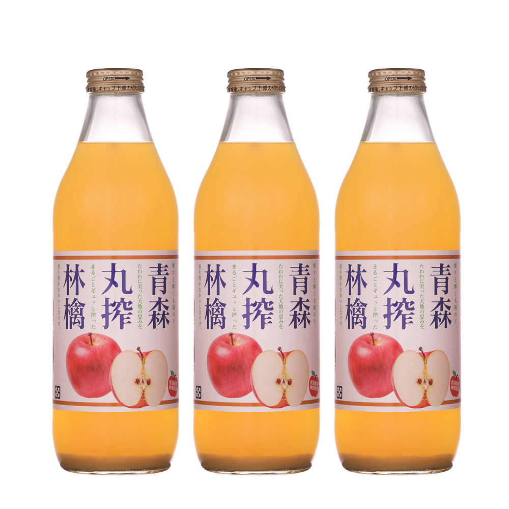 Shiny 青森丸搾蘋果汁 (1000ml*6入)