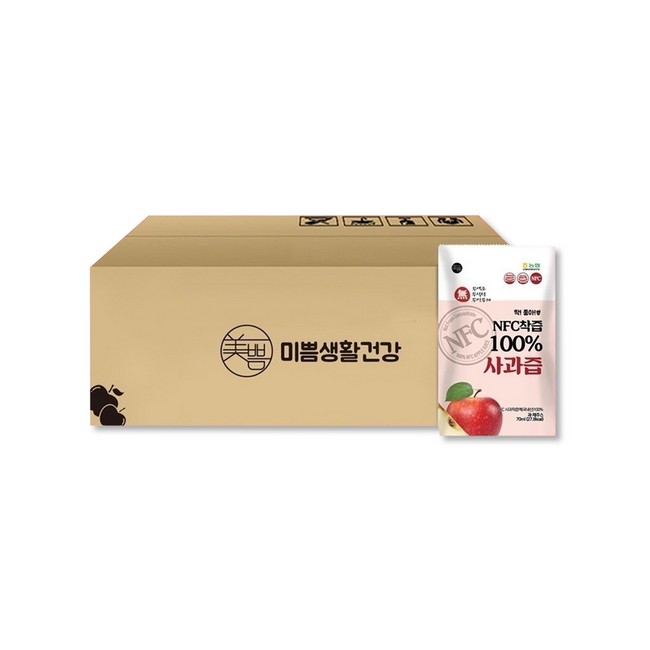 韓國【MIPPEUM美好生活】NFC 100%蘋果汁 70mlx100入