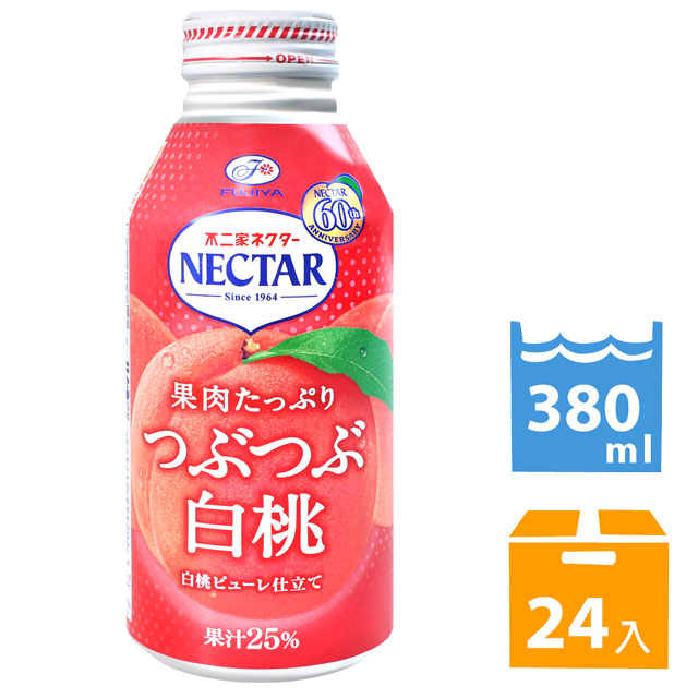 不二家 NECTAR桃子果粒果汁飲料 (380ml*24入)