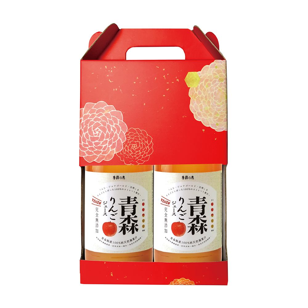日本青森縣產蘋果汁1000ml(2入/盒)x2盒