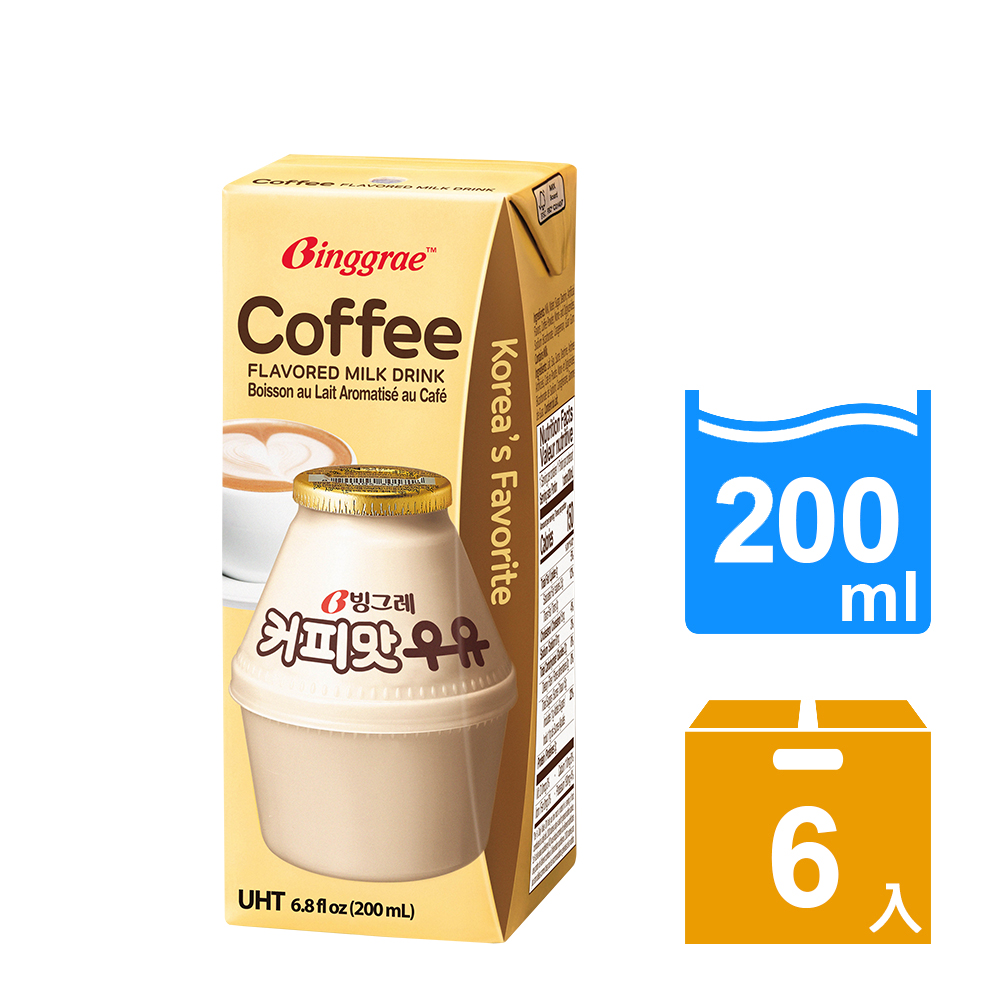 Binggrae 咖啡牛奶 (200ml*6入)