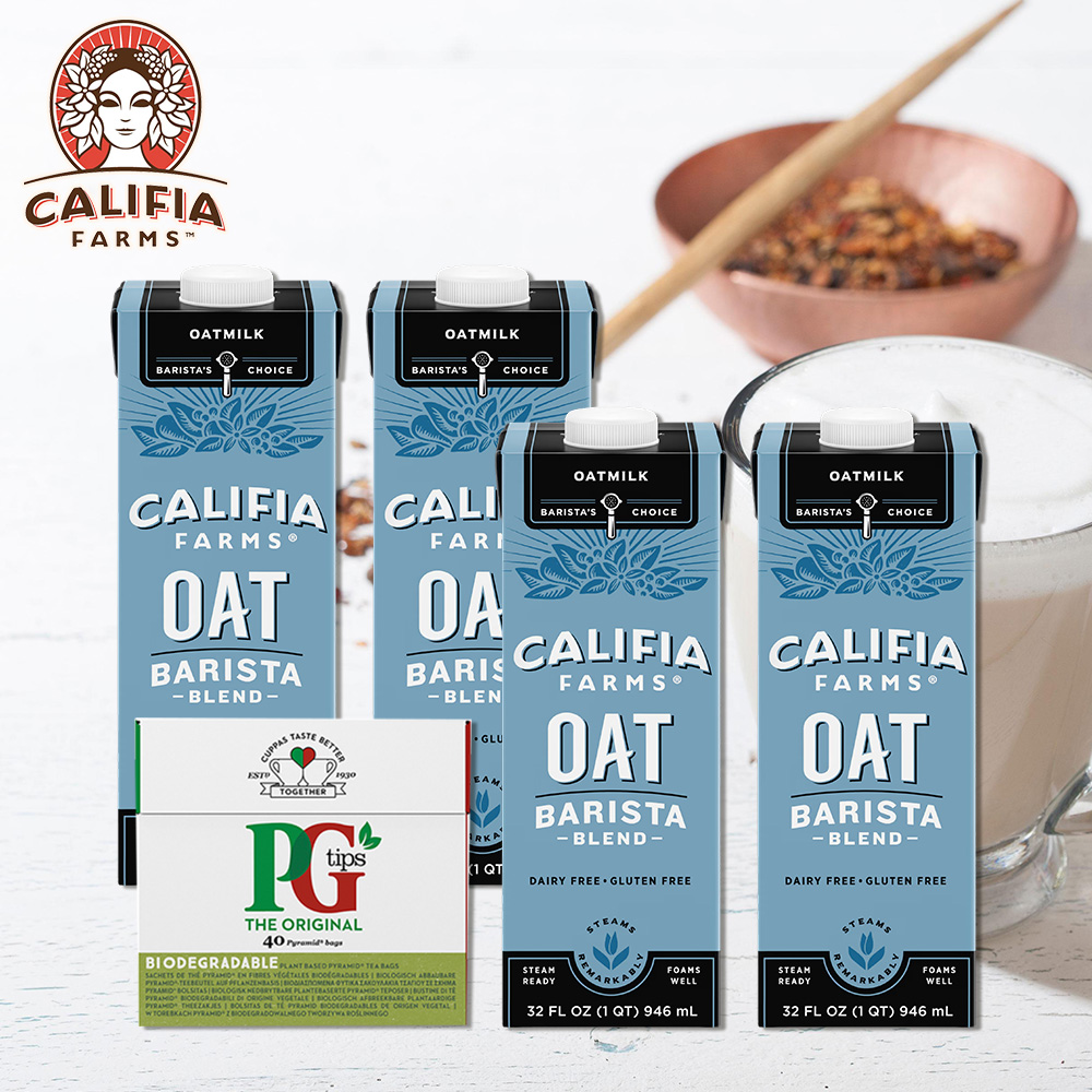 【Califa Farms】燕麥奶-咖啡師配方946ml*4+紅茶包 40入/盒*1