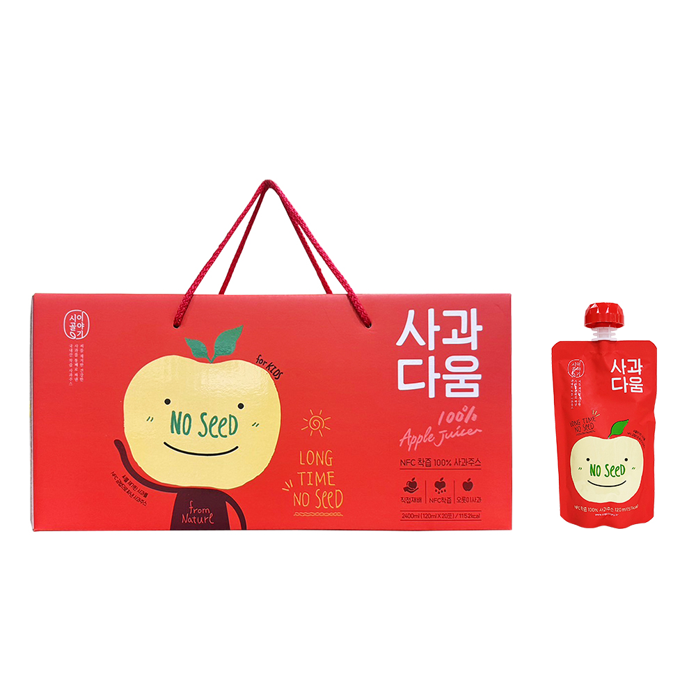 【韓味不二】韓國蘋果汁120ml(20入)禮盒
