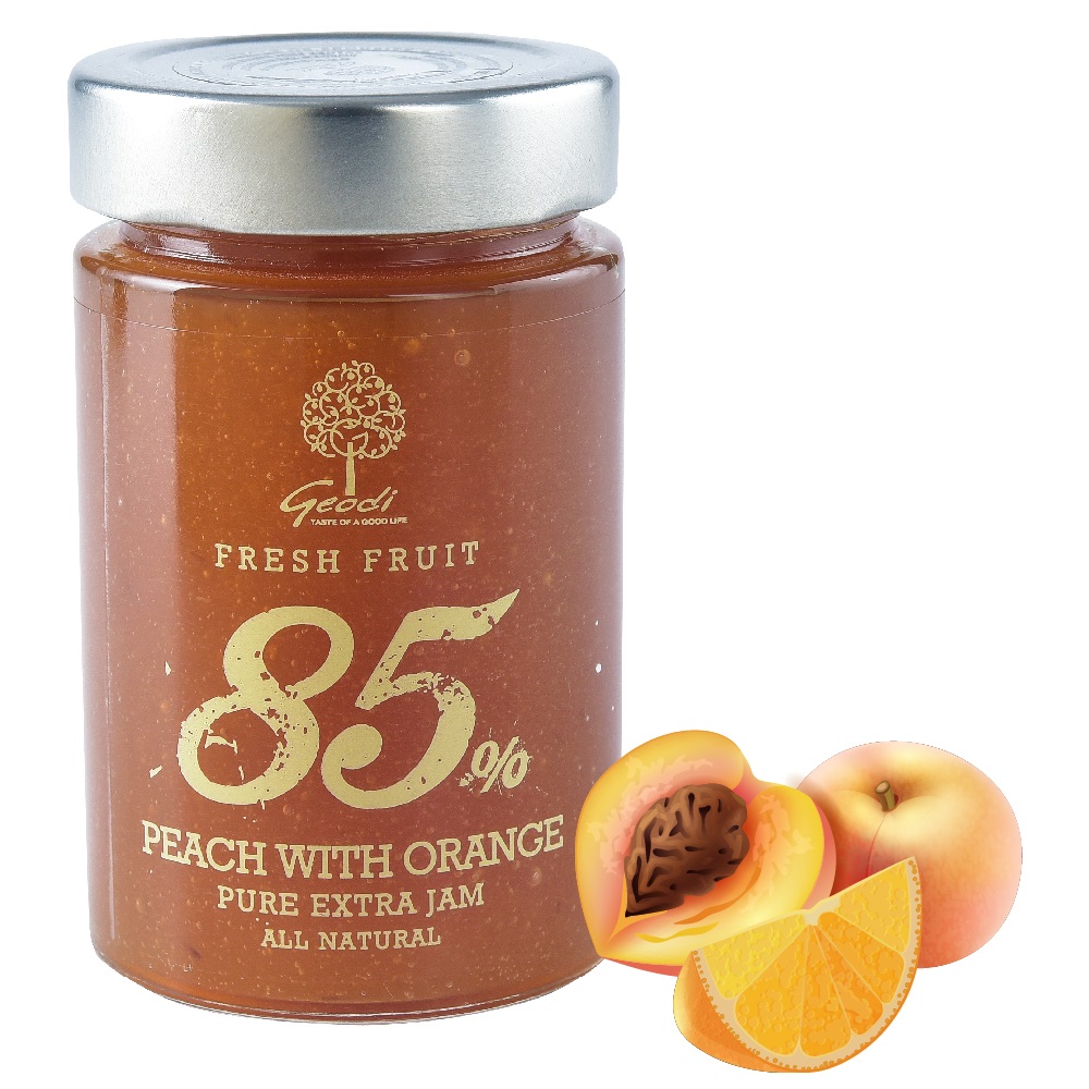 Geodi希臘 水蜜桃柳橙果醬250g (85%含果量)