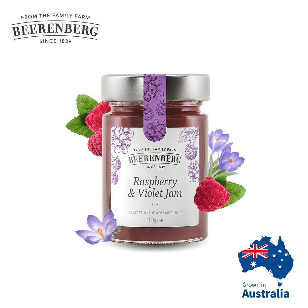 Beerenberg-覆盆莓紫羅蘭風味果醬-190g (Raspberry & Violet)