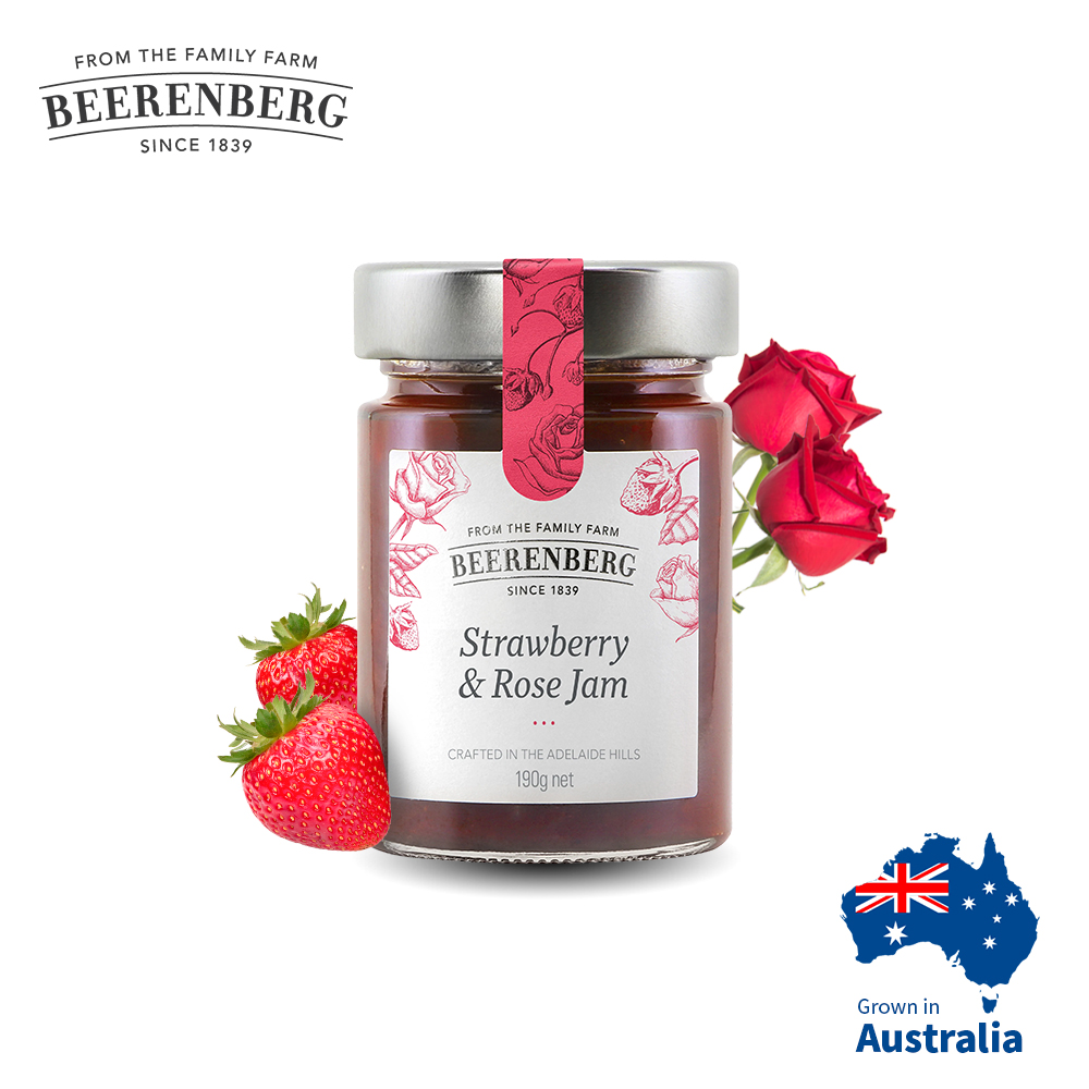 Beerenberg-草莓玫瑰果醬-190g(Strawberry & Rose)