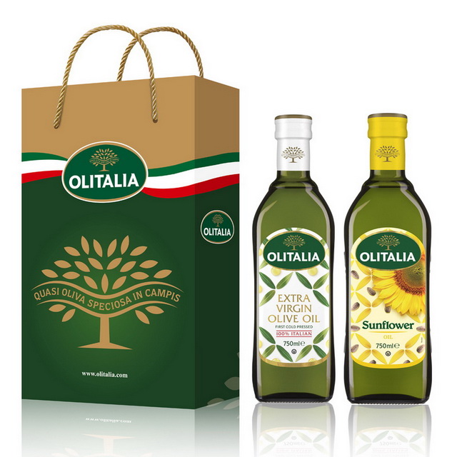 Olitalia奧利塔冷壓初榨橄欖油+葵花油禮盒組(750mlx2瓶)