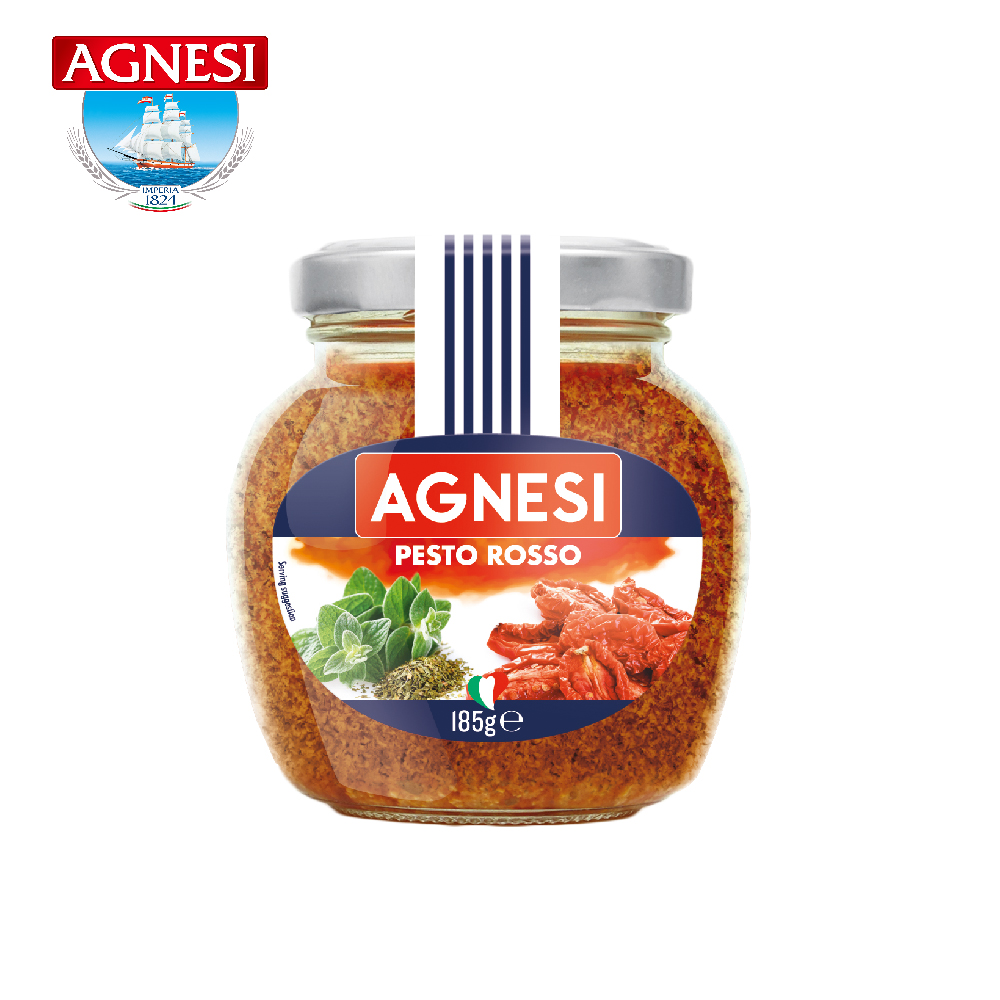 Agnesi義式蒜香義大利麵醬-油漬風乾蕃茄口味 185g