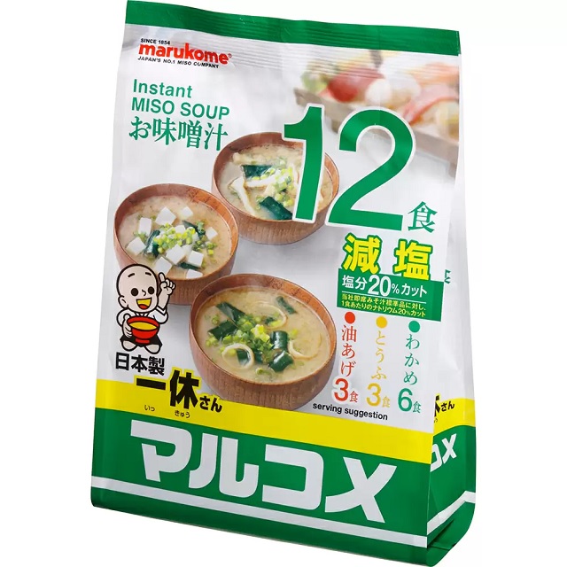 丸米一休味噌湯(12食)-減鹽x3袋