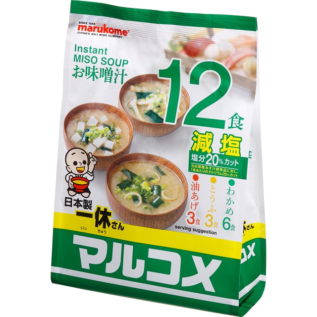 丸米一休味噌湯(12食)-減鹽 186公克
