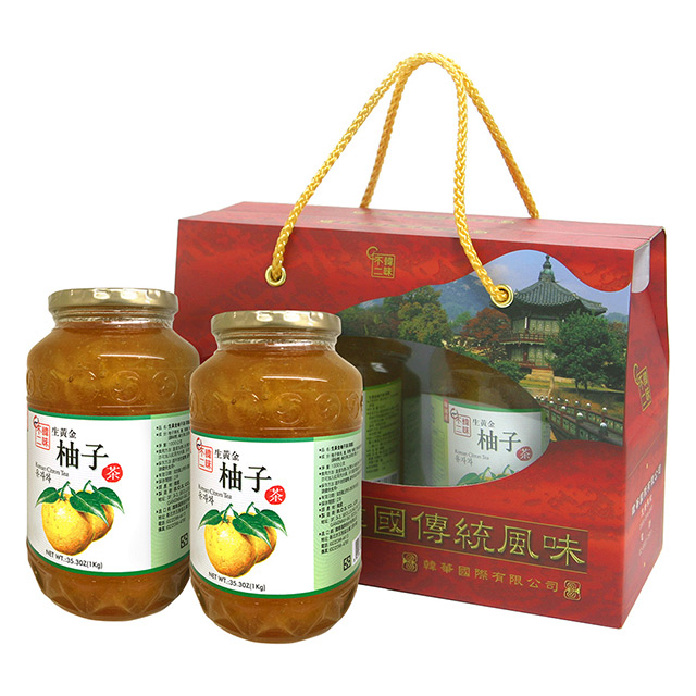 【韓味不二】生黃金柚子茶禮盒(1kg*2)
