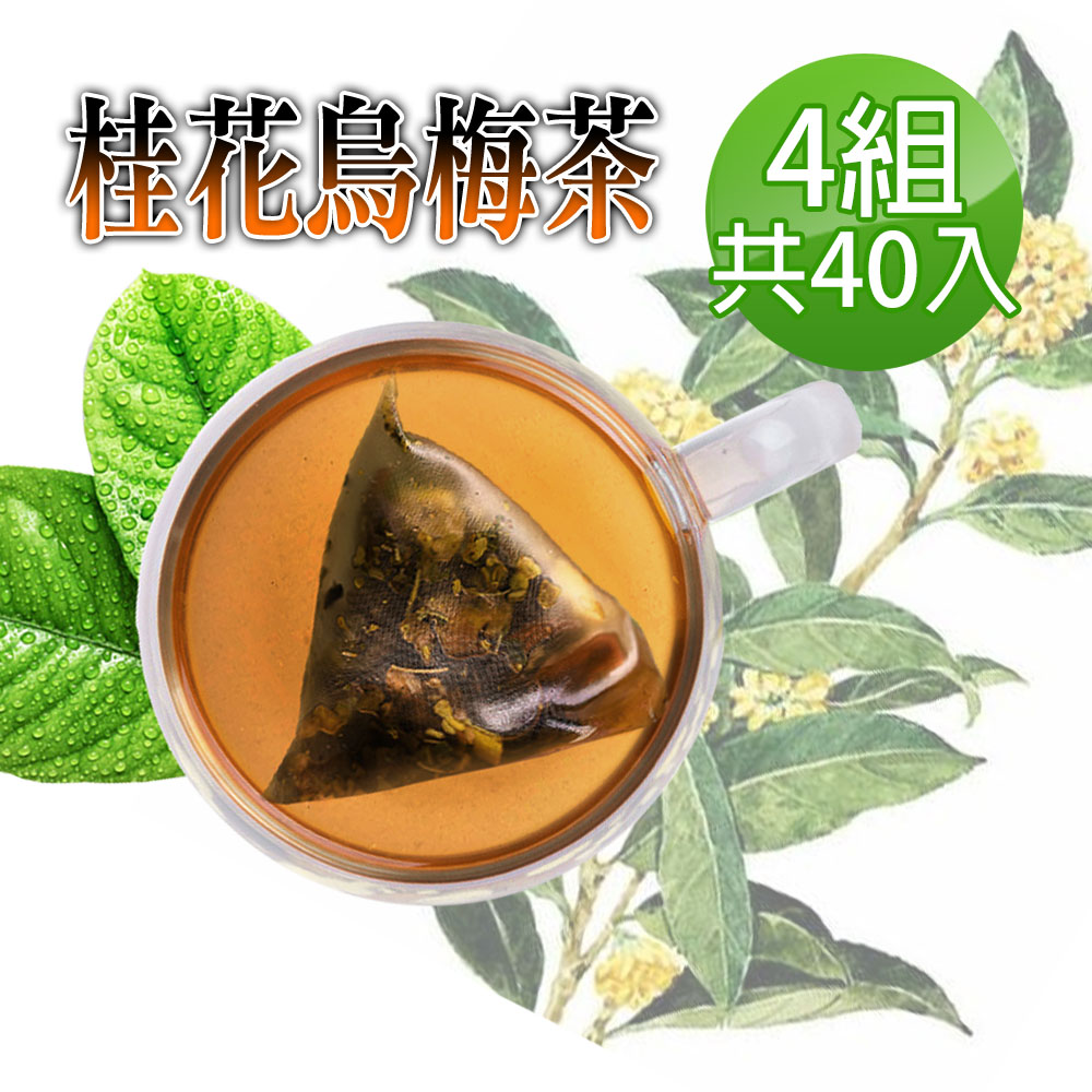 【蔘大王】桂花烏梅美顏茶包X4組（6gX10入/組）解渴美妍茶包 可冷泡熱泡 油切解膩 輕盈靈活