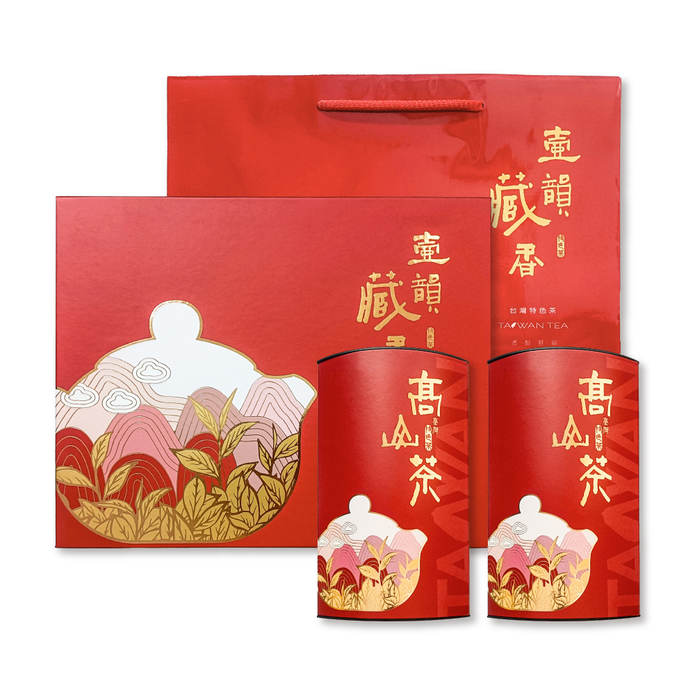 【名池茶業】金福氣手採高山茶綜合禮盒(阿里山金萱+杉林溪 / 300g)