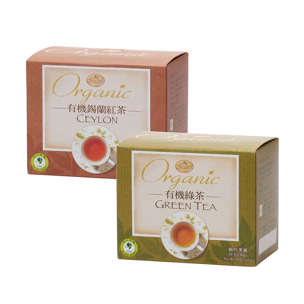 曼寧-有機精紅綠茶(3gx20入)口味任選