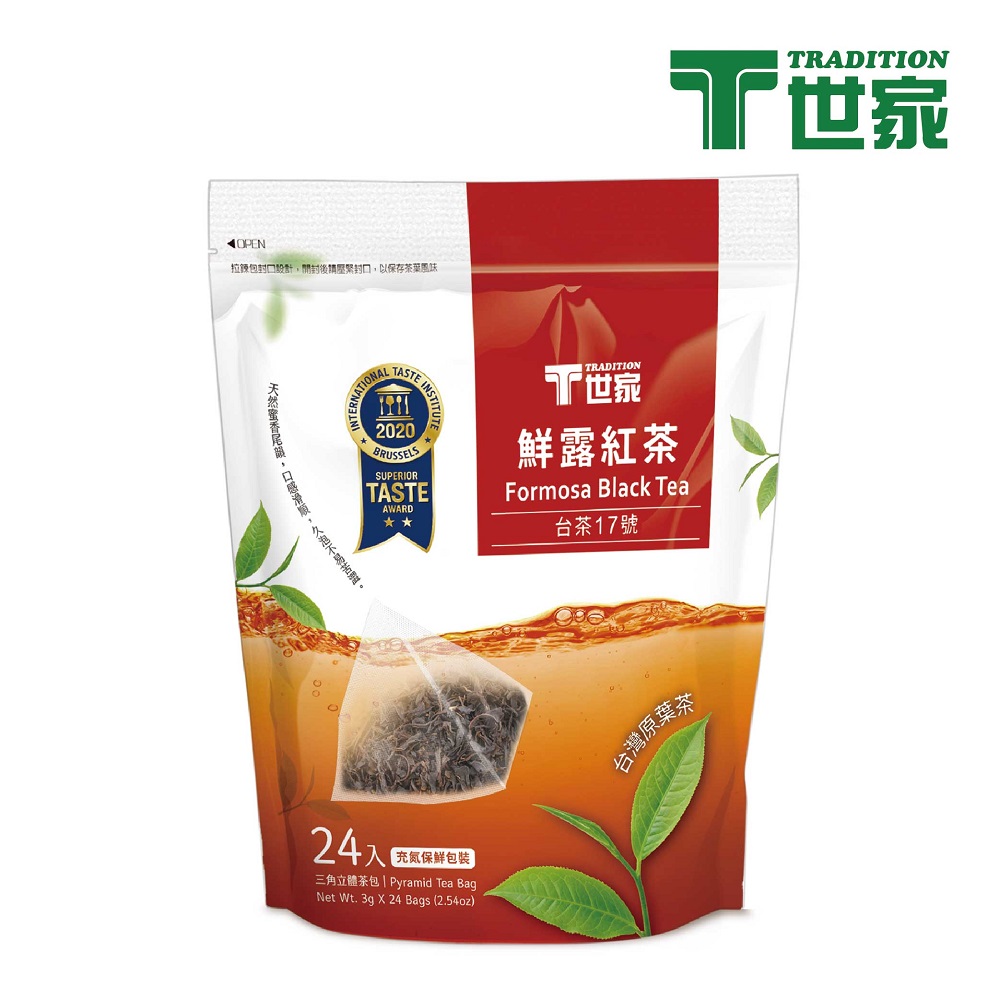 【T世家】鮮露紅茶三角立體茶包 3g*24包/袋