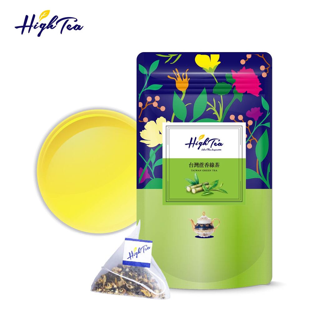 【High Tea】臺灣蔗香綠茶(三角立體茶包)(3g*12入/袋)