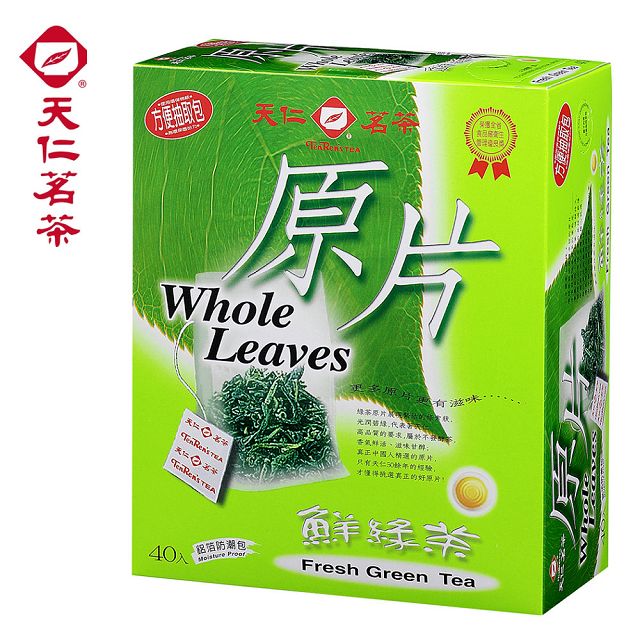 【天仁茗茶】 鮮綠茶原片袋茶2.8gx40入