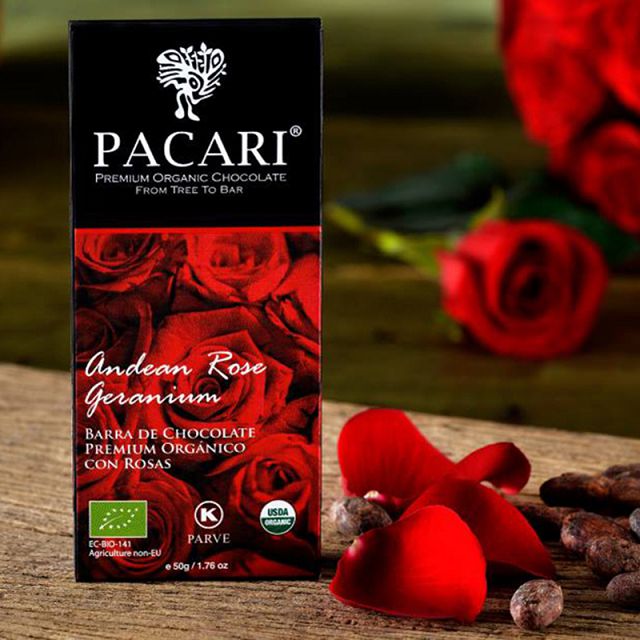 PACARI 有機巧克力磚 60%玫瑰巧克力-50g/片