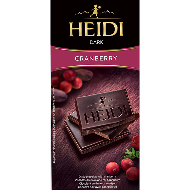赫蒂蔓越莓黑巧克力 80G