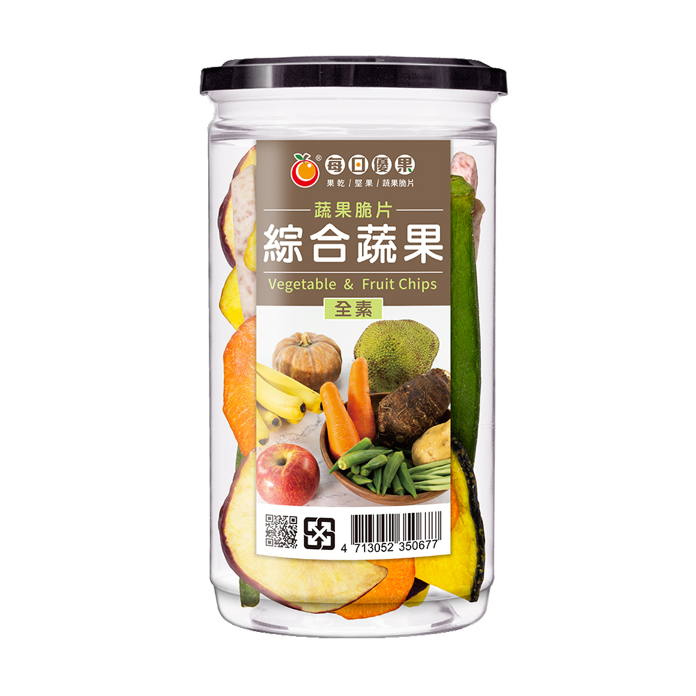 罐裝綜合蔬果脆片165G【每日優果】