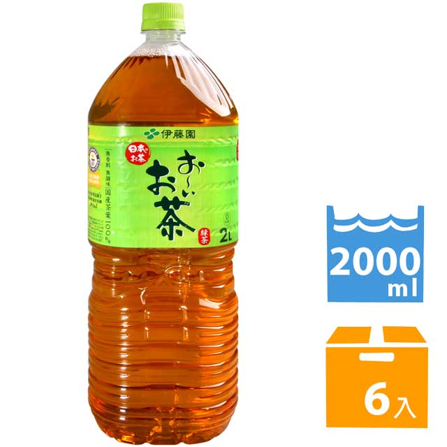 伊藤園 綠茶飲料2L (6入組)
