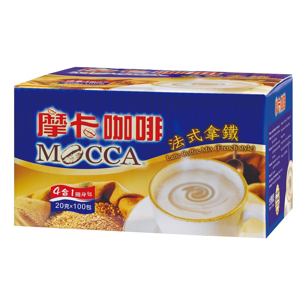【Mocca 摩卡】法式拿鐵咖啡隨身包(20g/100入)