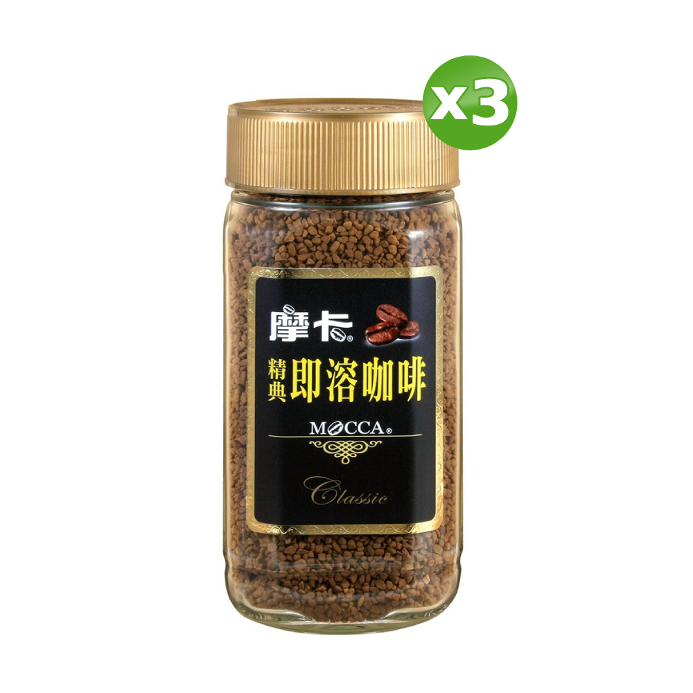 【Mocca 摩卡】精典即溶咖啡(170公克/瓶)x3瓶