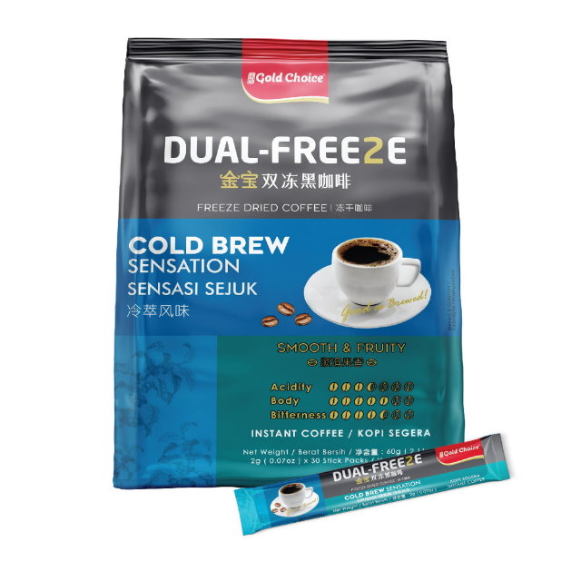 馬來西亞 金寶雙凍冷翠黑咖啡(2gx30包)