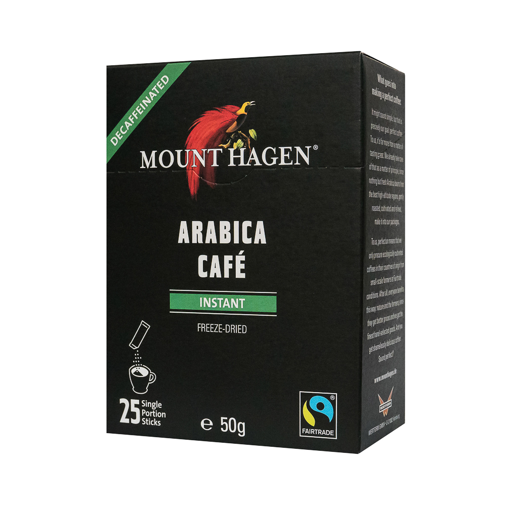 【Mount Hagen】公平貿易低咖啡因即溶咖啡粉(2g x 25)