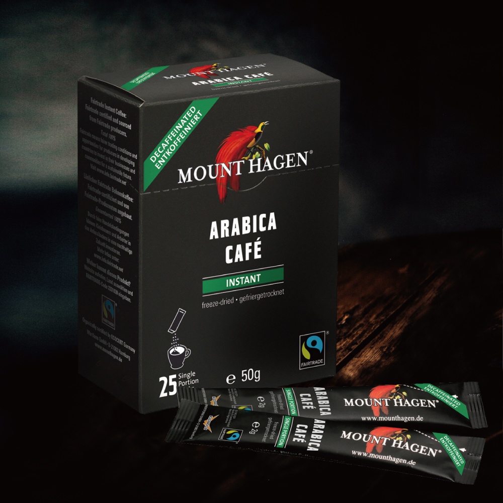 【Mount Hagen】公平貿易低咖啡因即溶咖啡粉(2g x 25)