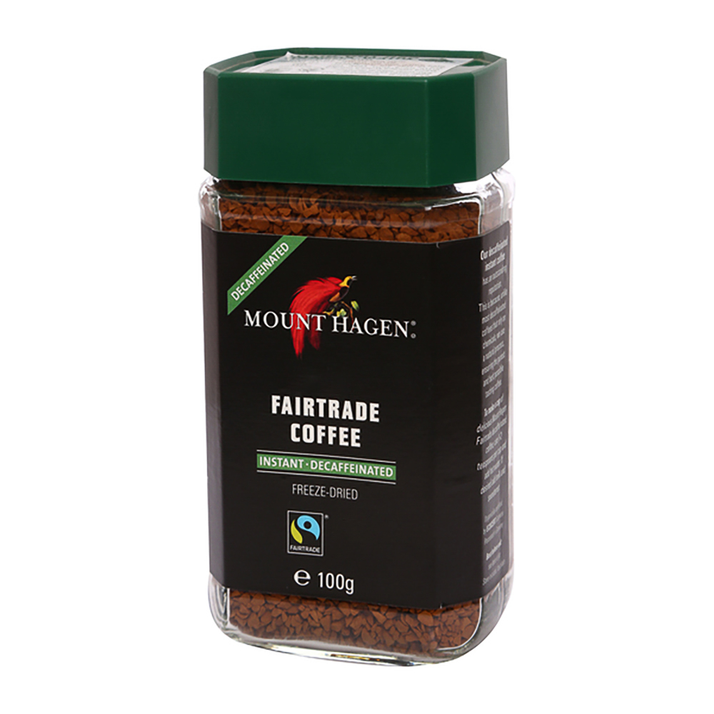 【Mount Hagen】公平貿易低咖啡因即溶咖啡粉(100g/罐)