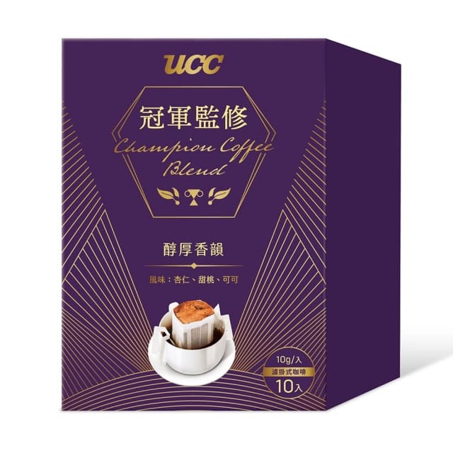 UCC 冠軍監修醇厚香韻濾掛式咖啡10g*10包/盒