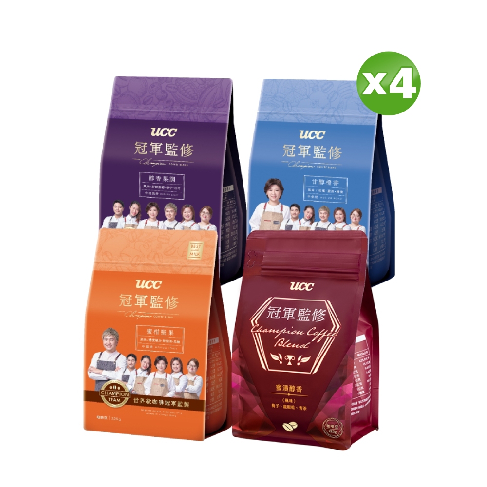 UCC 冠軍監修咖啡豆 (225g/包)x4包