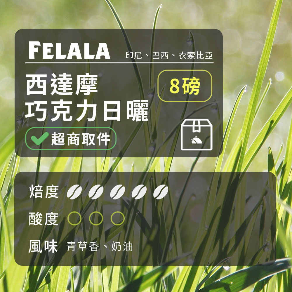 【費拉拉】【深烘焙】西達摩 巧克力日曬 曼巴咖啡 咖啡豆 8磅