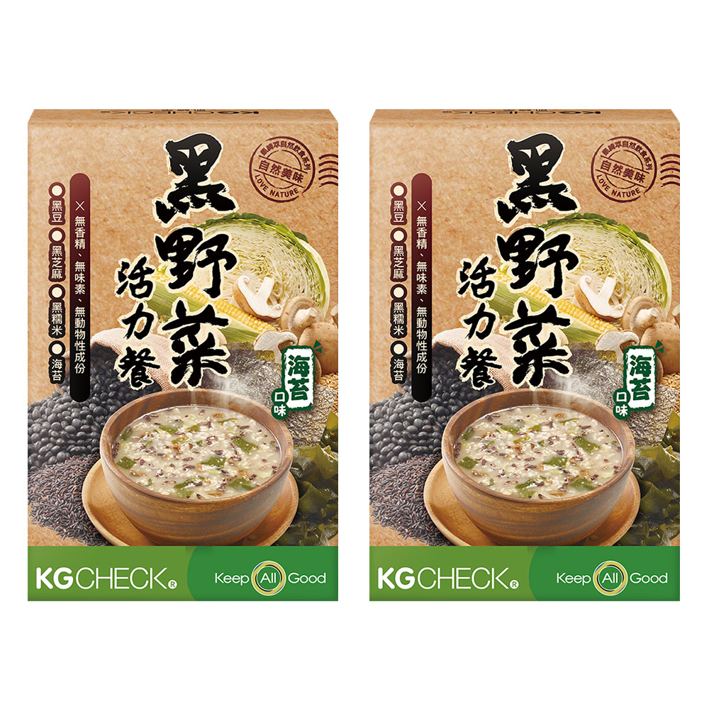 【KGCHECK凱綺萃】 [海苔口味 黑野菜活力餐 (6包) x２盒