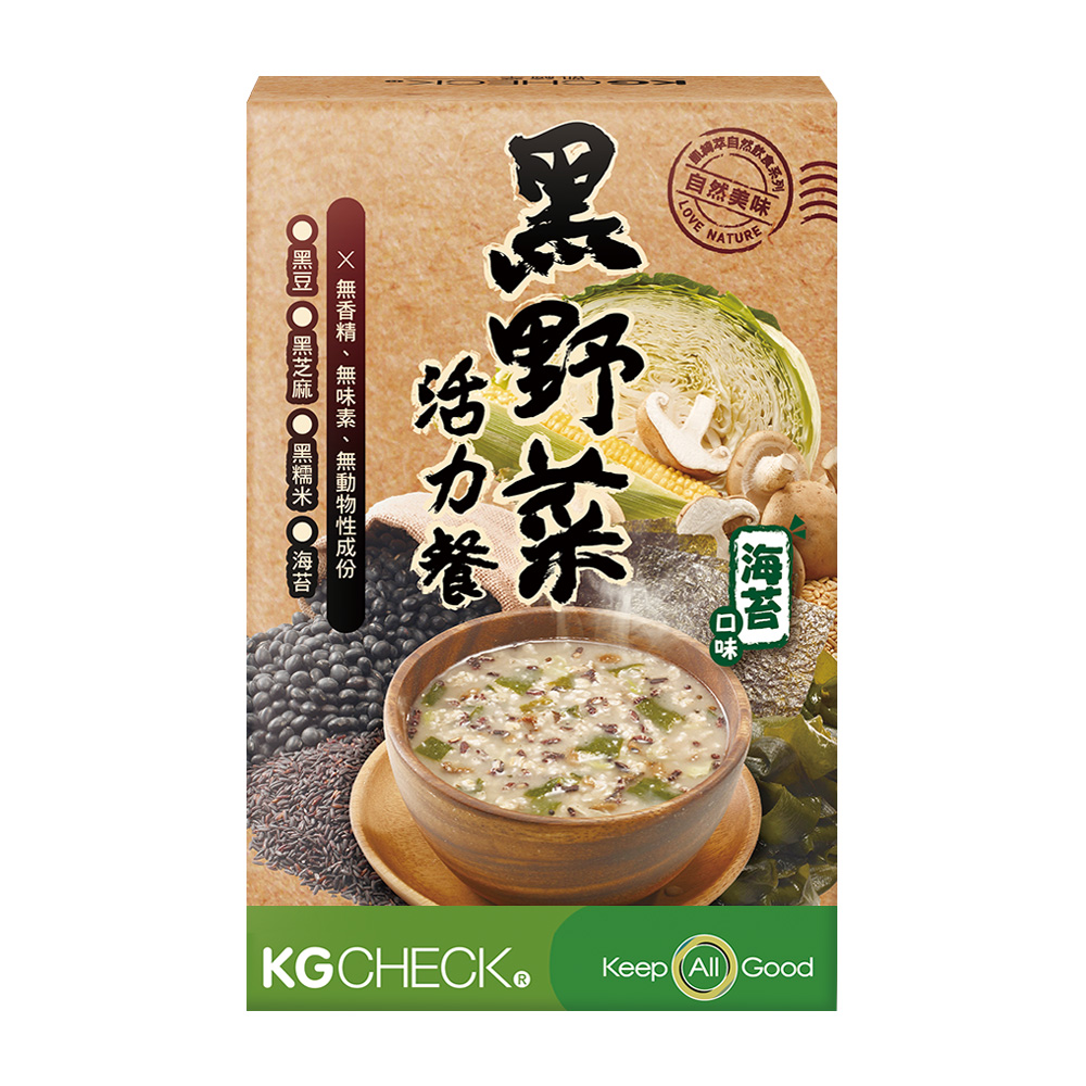 【KGCHECK凱綺萃】 [海苔口味 黑野菜活力餐 (6包)