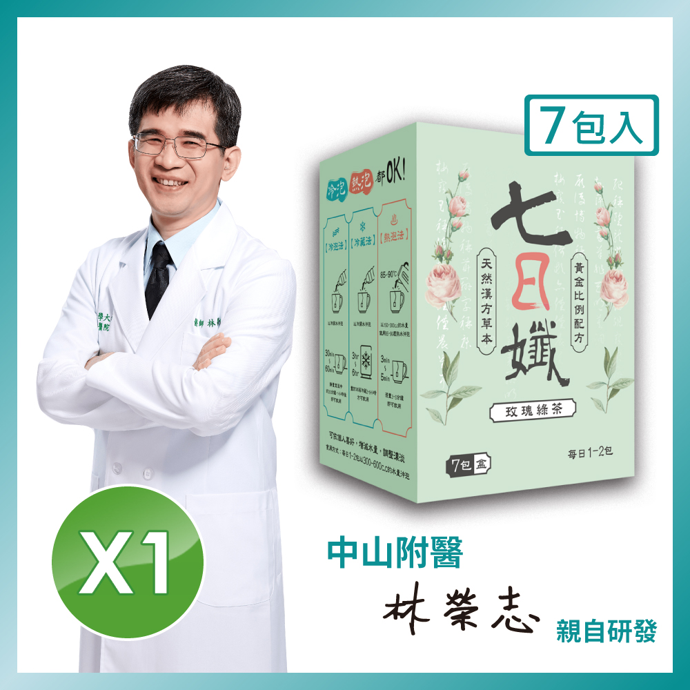 【家家生醫】七日孅玫瑰綠-孅體茶包 1盒【7包/盒】