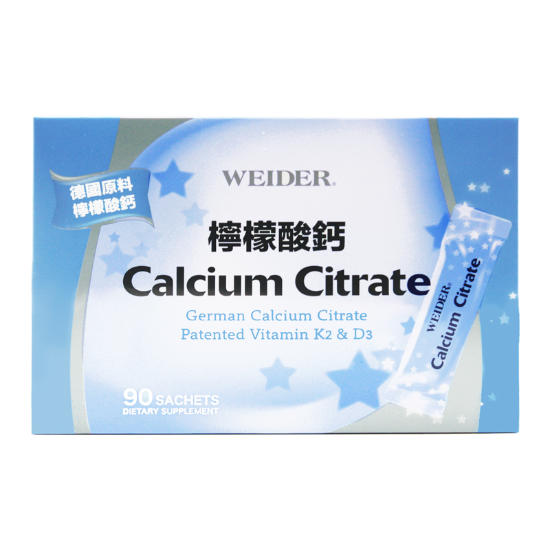 【WEIDER】威德 檸檬酸鈣 Calcium Citrate (90包/盒)