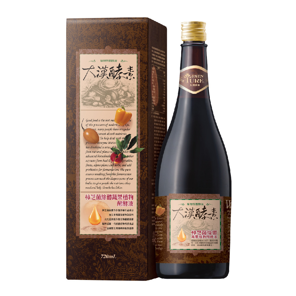 【大漢酵素】樟芝菌絲體蔬果植物醱酵液(720mlx1瓶)