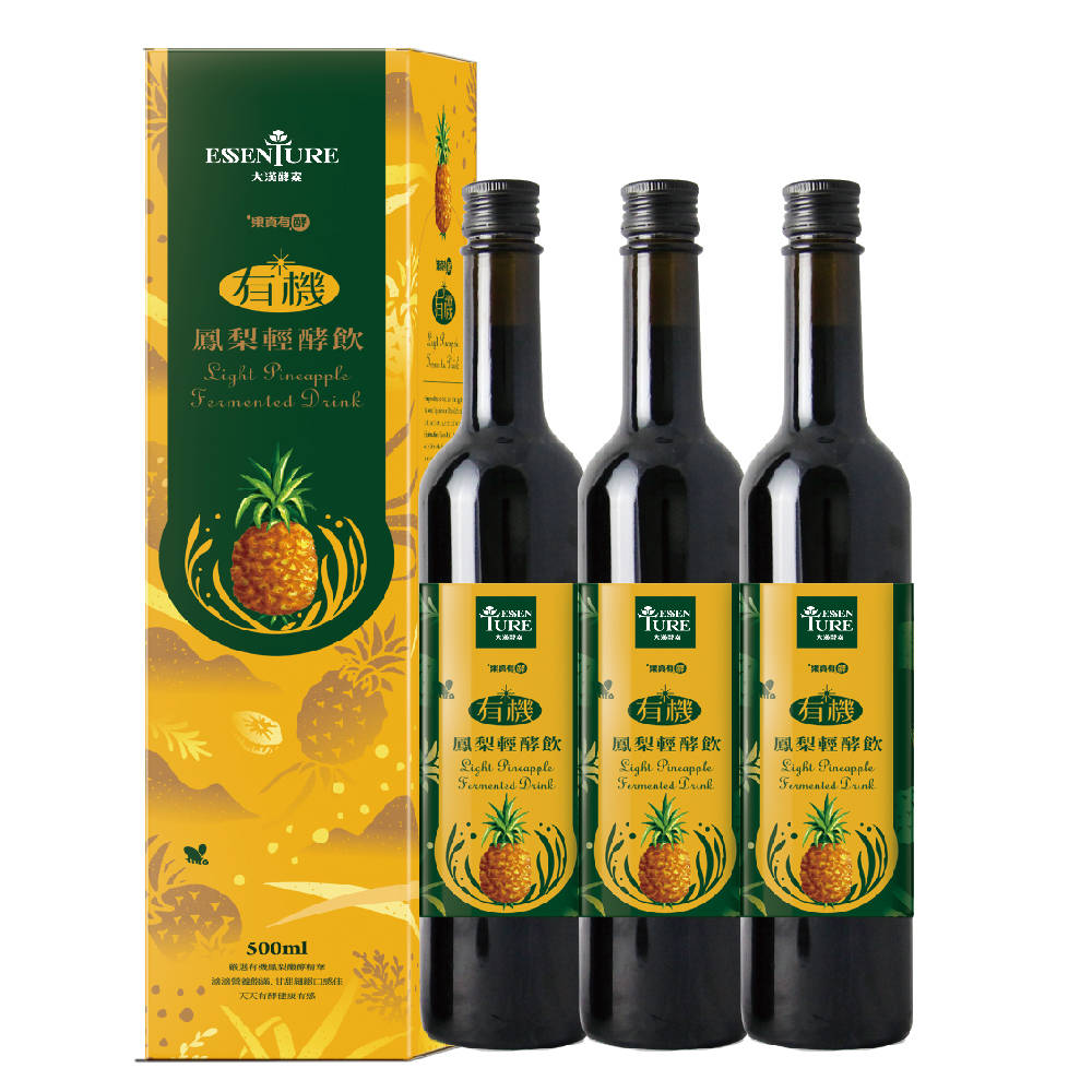 【大漢酵素】有機鳳梨輕酵飲 500ML(3件組)