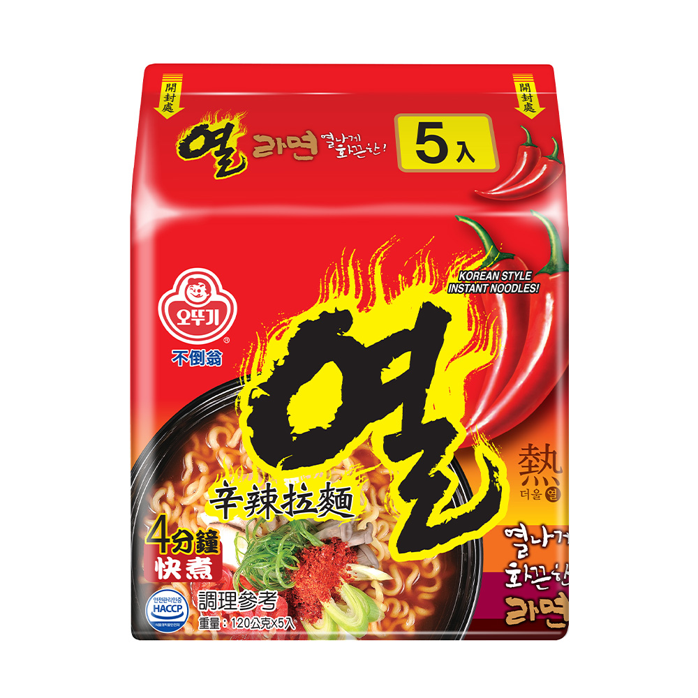 韓國不倒翁-辛辣拉麵(120g*5入)