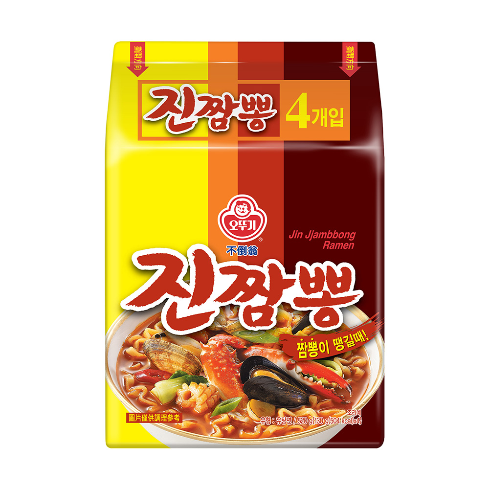 韓國不倒翁-金螃蟹海鮮風味拉麵(130g*4入)