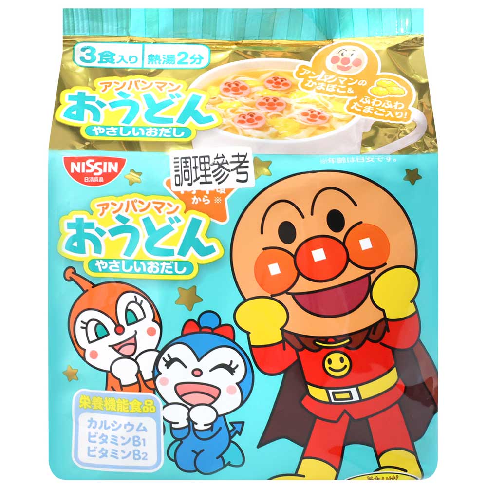 日清食品 麵包超人烏龍麵-清湯風味-3袋裝 (87g)